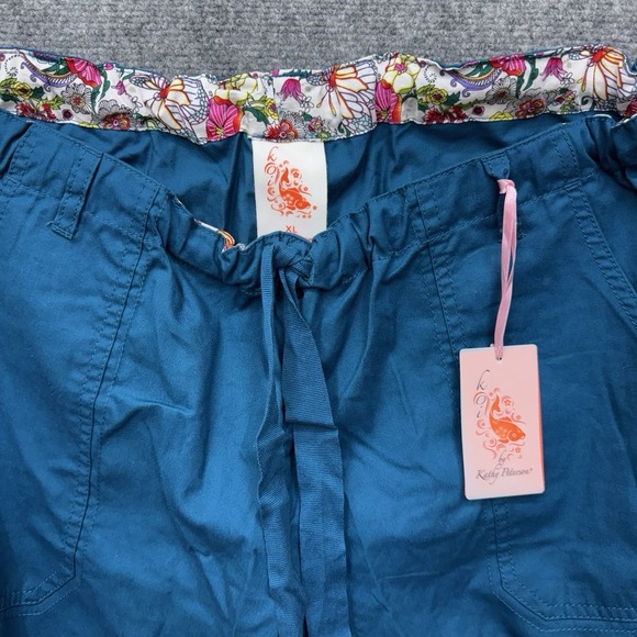 Koi Stretch Lindsey Women's XL Caribbean Blue Scrub Pants 121336 - Picture 5 of 11